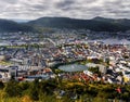 Bergen, Floyen View, Norway Royalty Free Stock Photo