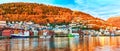 Bergen harbor panorama Royalty Free Stock Photo