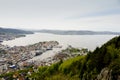 Bergen harbor viewed from Mount Floyen