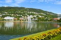 Bergen landscape with Floyen mountain Royalty Free Stock Photo