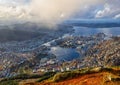 Bergen from Mount Ulriken Royalty Free Stock Photo