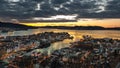 Bergen at night Royalty Free Stock Photo