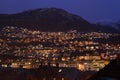 Bergen at Night Royalty Free Stock Photo