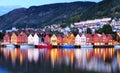 Bergen Night Scenery, Norway Royalty Free Stock Photo