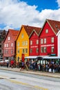 Bergen, Norway city view with Bryggen Royalty Free Stock Photo