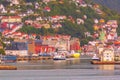 Bergen, Norway city view with port Royalty Free Stock Photo