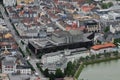 Bergen, Norway - Jun 13, 2012: City panorama, top view