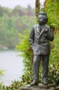 Sculpture of the famous Norwegian composer Edvard Grieg in Troldhaugen in Bergen, Norway. Royalty Free Stock Photo