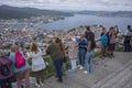 The view from Mount Floyen overlooing the city of Bergen, Norway, taken in the summer