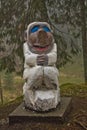 Bergen, Norway - March 8, 2012: wooden sculpture mythical creature guard of forest legend