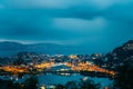 Bergen, Norway. Panoramic View Cityscape Of Bergen And Harbor Fr Royalty Free Stock Photo