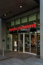 Bergen Norway, People walking in to the Bergen Storsenter shopping mall Royalty Free Stock Photo