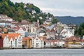 Houses line the dockside in Bergen Royalty Free Stock Photo