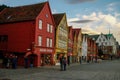 BERGEN, NORWAY - SEPTEMBER 18,2011: The UNESCO World Heritage Si Royalty Free Stock Photo