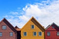 Bergen, Norway. View of historical buildings in Bryggen- Hanseatic wharf in Bergen, Norway. UNESCO World Heritage Site Royalty Free Stock Photo