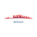 Bergen skyline silhouette.