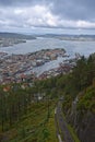 Bergen on a wet day in Norway Royalty Free Stock Photo