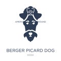 Berger Picard dog icon. Trendy flat vector Berger Picard dog icon on white background from dogs collection