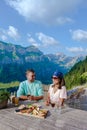 Berggasthaus Aescher in den Appenzeller Alpen, Appenzell, Swiss Ebenalp in Switzerland,