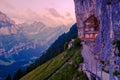 Berggasthaus Aescher in den Appenzeller Alpen, Appenzell, Swiss Ebenalp in Switzerland,