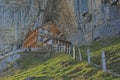 Berggasthaus Aescher Wildkirchli on the Ebenalp in Appenzell Switzerland