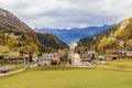 Bergun / Bravuogn- a Swiss grison commune with the village church