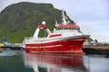 The Bergur fishing trawler is docked the the harbor at Heimaey Island, Vestmannaeyjar, Iceland