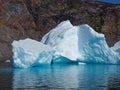 Bergy bit, Greenland west coast in summer