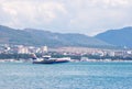 The Beriev Be-200ES amphibious plane landing to water