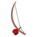 Berimbau percussion instrument icon cartoon