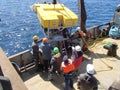 The Bering Sea / Russia - June 11 2016: ROV deployment