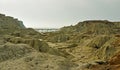 The landscape of erosive rocks at Beris Port , Iran