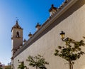 The historic church in the old city center of Berja under a blue sky Royalty Free Stock Photo