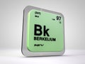 Berkelium - Bk - chemical element periodic table Royalty Free Stock Photo