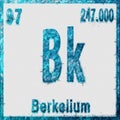 Berkelium Chemical Element Blue on White Royalty Free Stock Photo