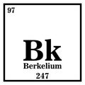 Berkelium Periodic Table of the Elements Vector illustration eps 10 Royalty Free Stock Photo