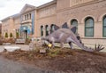 Berkshire Museum entrance and Stegosaurus Royalty Free Stock Photo