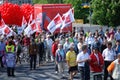 Berlin, 1 May - Demonstration on May Day Royalty Free Stock Photo