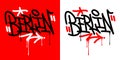 Berlin Abstract Hip Hop Urban Hand Written Graffiti Style Vector Illustration Calligraphy Art