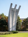 Berlin Airlift Memorial Near Former Tempelhof Airport At Platz der Luftbrucke In Berlin, Germany