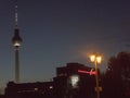Berlin Alexanderplatz at night, Germany Royalty Free Stock Photo