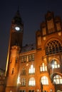 Luminous clock on the clock tower of KÃÂ¶penick Town Hall. Berlin, Germany Royalty Free Stock Photo