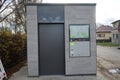 Modern outdoor toilet near the recreation area. Kaulsdorf, Berlin, Germany