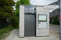 Modern outdoor toilet on the street. Berlin, Germany