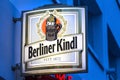 Berlin, berlin/germany - 23 12 18: berliner kindl sign in berlin germany