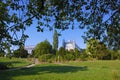 Berlin, Germany - Berlin Dahlem Botanical Garden and Museum - Botanischer Garten - with historic greenhouse pavilions Royalty Free Stock Photo