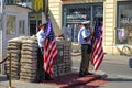 Berlin, Germany - Contemporary memorial of Checkpoint Charlie, known also as Checkpoint C - Berlin Wall historic crossing point