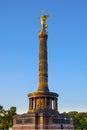 Berlin, Germany - The Victory Column - Siegessaule - designed by Heinrich Strack and erected in 1873 in Tiergarten Park at the