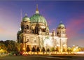 Berlin, Berliner dom at night