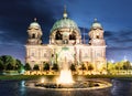 Berlin, Berliner dom at night